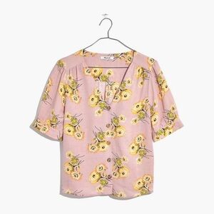 Madewell Floral Pink Top